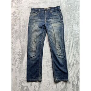 Giordano Mens Sz 29 Designer Blue Jeans Low Rise Slim Tapered Guys Casual Pants